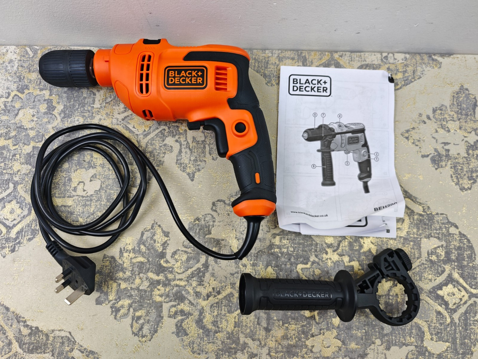 BLACK+DECKER Hammer Drill, 13mm Keyed Chuck, 13mm Drilling Capacity for Masonary