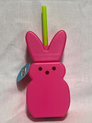 NWT Target 2024 Easter PEEPS 7  Tumbler Cup w/ Straw Pink 14oz