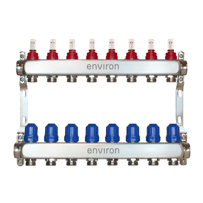 Environ Heating Manifold 2-12 Floor Stainless Steel New Boxed Distributor