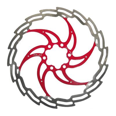 XLC Rotor Disc Bremsscheibe 6 Loch BR-X02 Ø 160mm 1.8mm Silber Rot 97 g