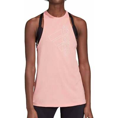 Adidas Badge Of Sport Damen Trainingsweste Pink Workout Fitness Tank Top Damen