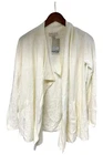 Barefoot Dreams Petite CozyChic Lite Island Cardigan Pearl L/XL A696311 LN/NEW
