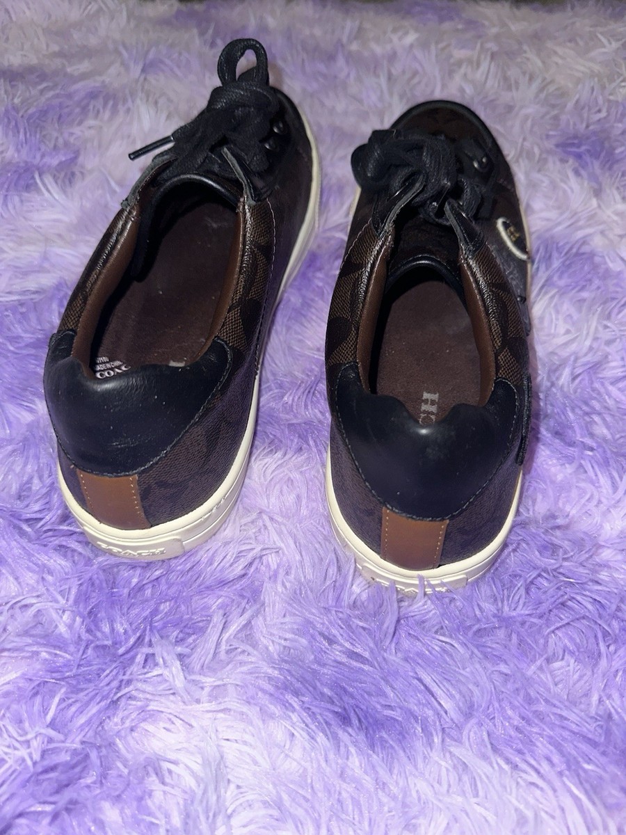 Coach Brown Classic Leather Porter Patchwork Signature Sneaker Luxury Shoes 10M View 5