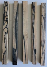 Black and White Ebony Pack of Five .75x.75x12 Dry Turning Wood Pen Blanks P3