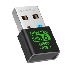 2-in-1 USB WiFi 6 Bluetooth 5.3 Adapter for PC/Laptop 900Mbps