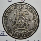 Photo of a 1940 George VI Shilling from an eBay listing that sold on Jul 7, 2026