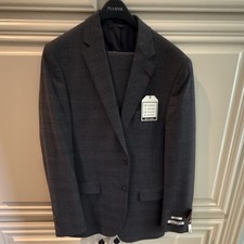 Jos. A. Bank 1905 Gray 2-Piece Suit brrr  Comfort 43L/37W Flat Front