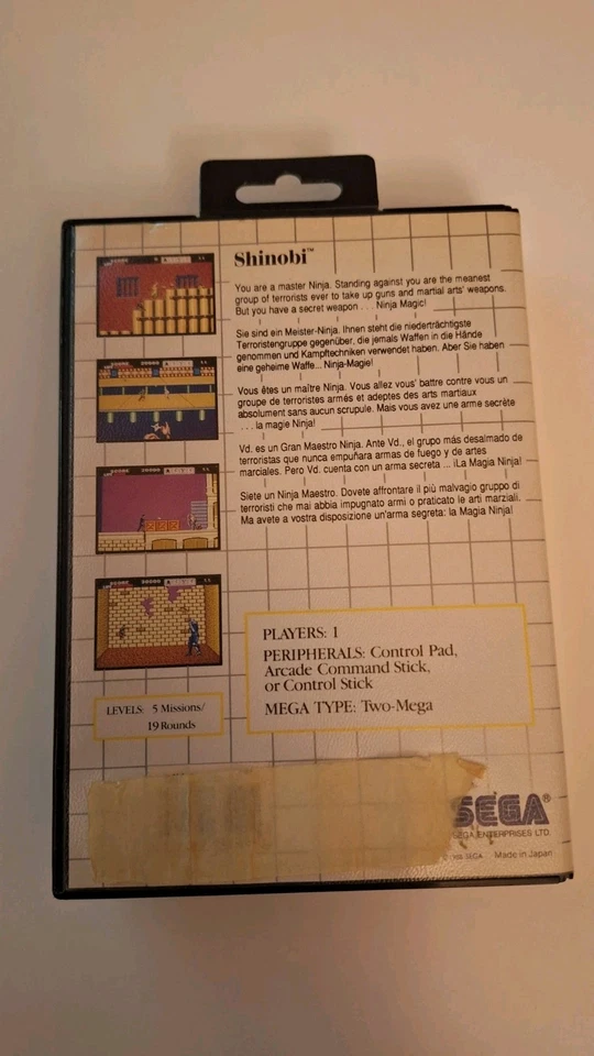 Shinobi SEGA Master System + Anleitung  - Bild 2 von 3