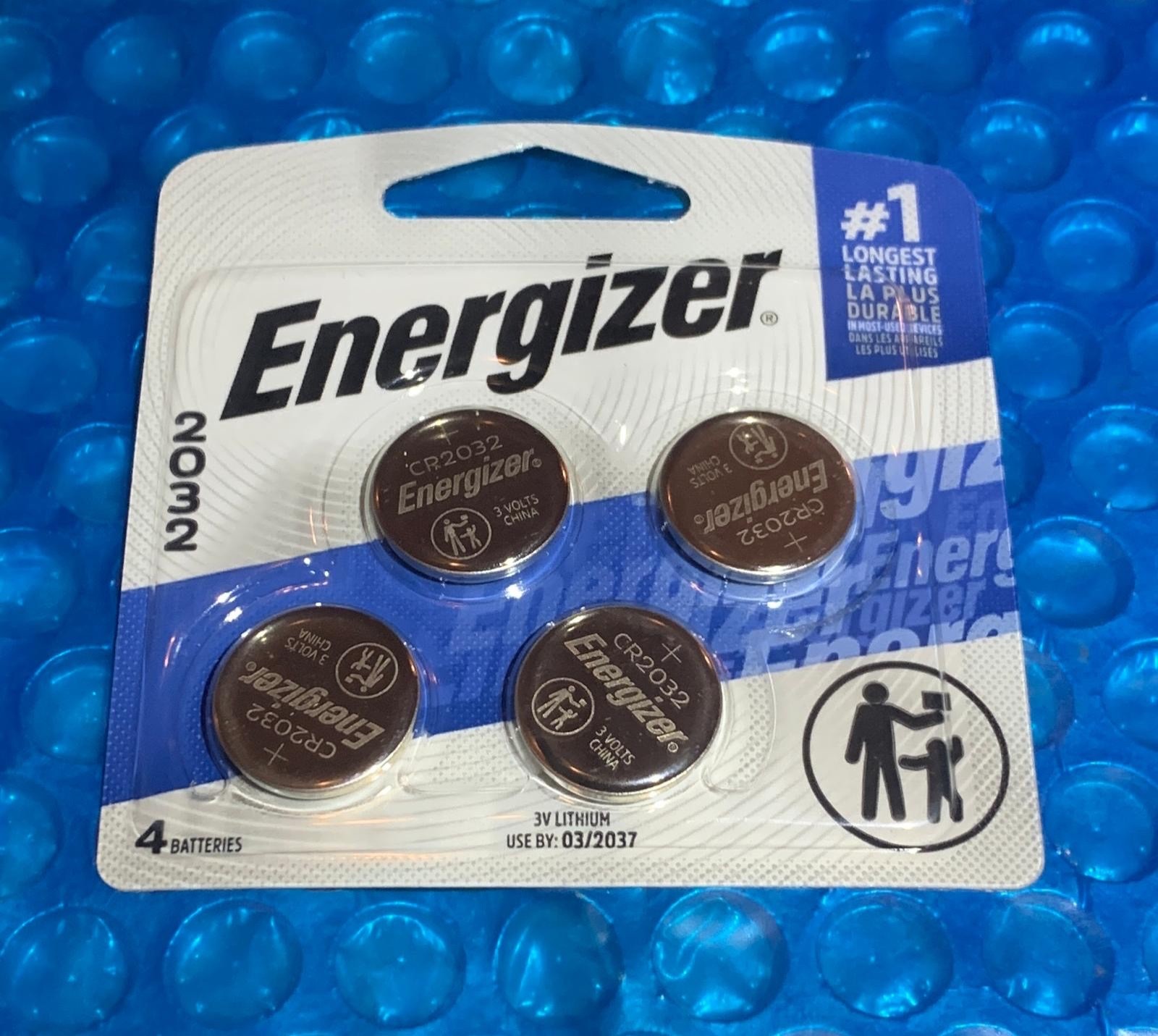 Energizer CR2032 3V Lithium Coin Cell Batteries - 4 Count