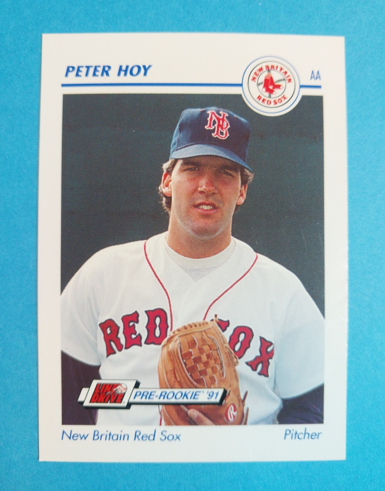 1991 Line Drive Pre-Rookie AA Peter Hoy RC #464 New Britain Red Sox 