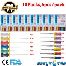 Dental Endo K Files Root Canal Hand Files Stainless Steel 6 8 10 25mm 60Pcs USA