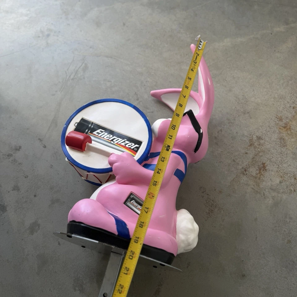 Exhibición de batería Energizer Bunny vintage años 80 molde soplado tienda minorista 2 pies 2 pulgadas Foto 4 de 4