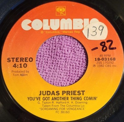 Judas Priest ''You Got Another Thing Coming / Diamonds and Rust'' VG