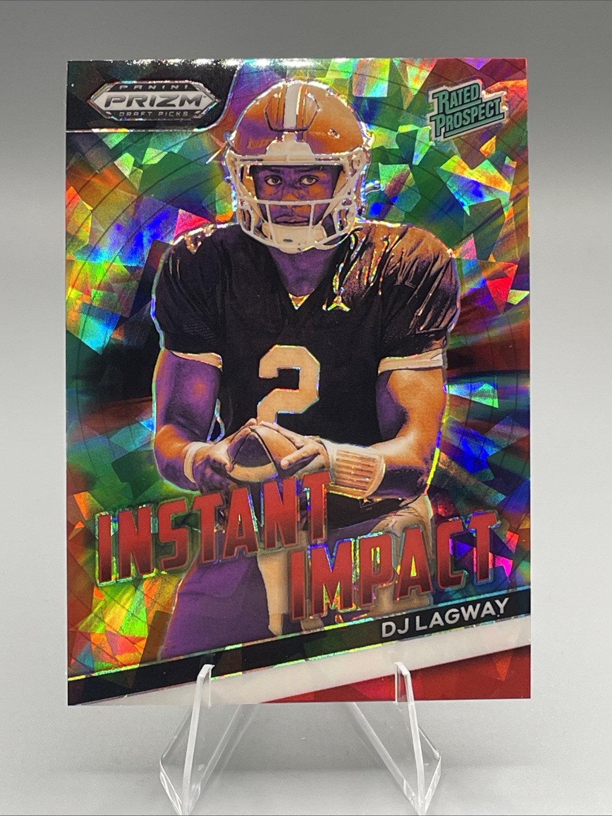 2024 Panini Prizm Draft Picks - Instant Impact DJ Lagway Red Ice Prizm (RC)