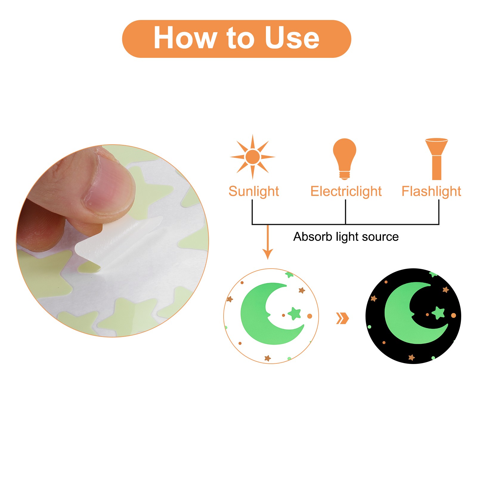 Glow in the Dark Dot Stickers Glow Dot Wall Decals 336 Dots