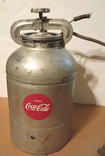 1950's Firestone Coca-Cola Soda Fountain Stainless Steel Keg Carbonator Tank
