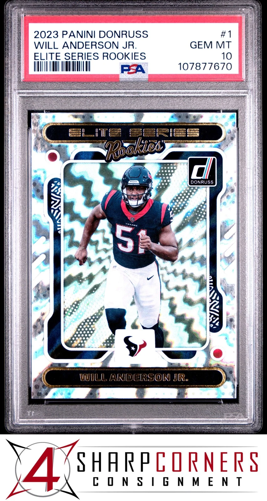 Will Anderson Panini Donruss Elite Series Rookies #1 Base