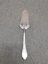 Pie Slice Server Pastry, floral Patterned, Vintage, silver colour 