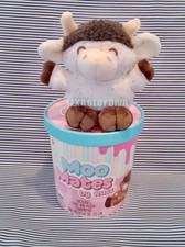 Moo Mates By Russ -Cookies  Cream Cory- 4" Mini Highland Cow Plush ---READ---