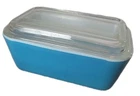 Vintage Pyrex #502 Blue 1.5 Pint Refrigerator Casserole Dish with Lid