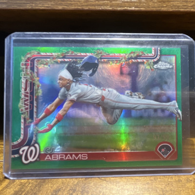 Topps 2024 Holiday Chrome CJ Abrams Green /99 HC146 Washington Nationals