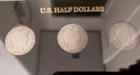 Lot of 3 barber half dollars 1908 P, 1906 P, 1909 P . Vg- G condition