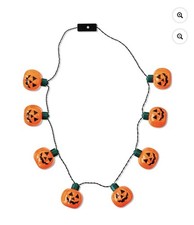 Light up Pumpkin Necklace Way to Celebrate Halloween party for boys,girls Adults