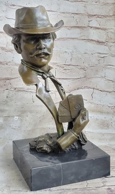 Bronze Sculpture Great Detail Hot Cast Western Old West Masterpiece Figure Deal