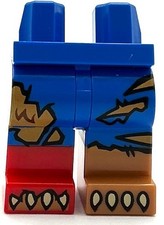 Lego New Minifig Pants Blue Legs Molded Medium Nougat Lower Leg Part