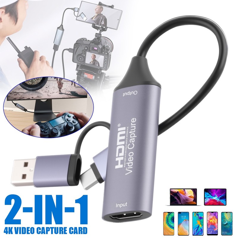 Video Capture Card 4K 1080P 60fps Record HDMI to USB2.0 Audio Video Capture Card