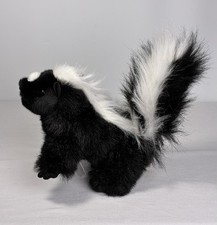 Folkmanis Skunk Puppet Black w/ White Stripe Realistic Full Body 14 Nose-Tail