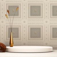 Tadessi Vliestapete Grafik Tino M1-No.2400 | Grau | Barock | Creme | Geometrisch