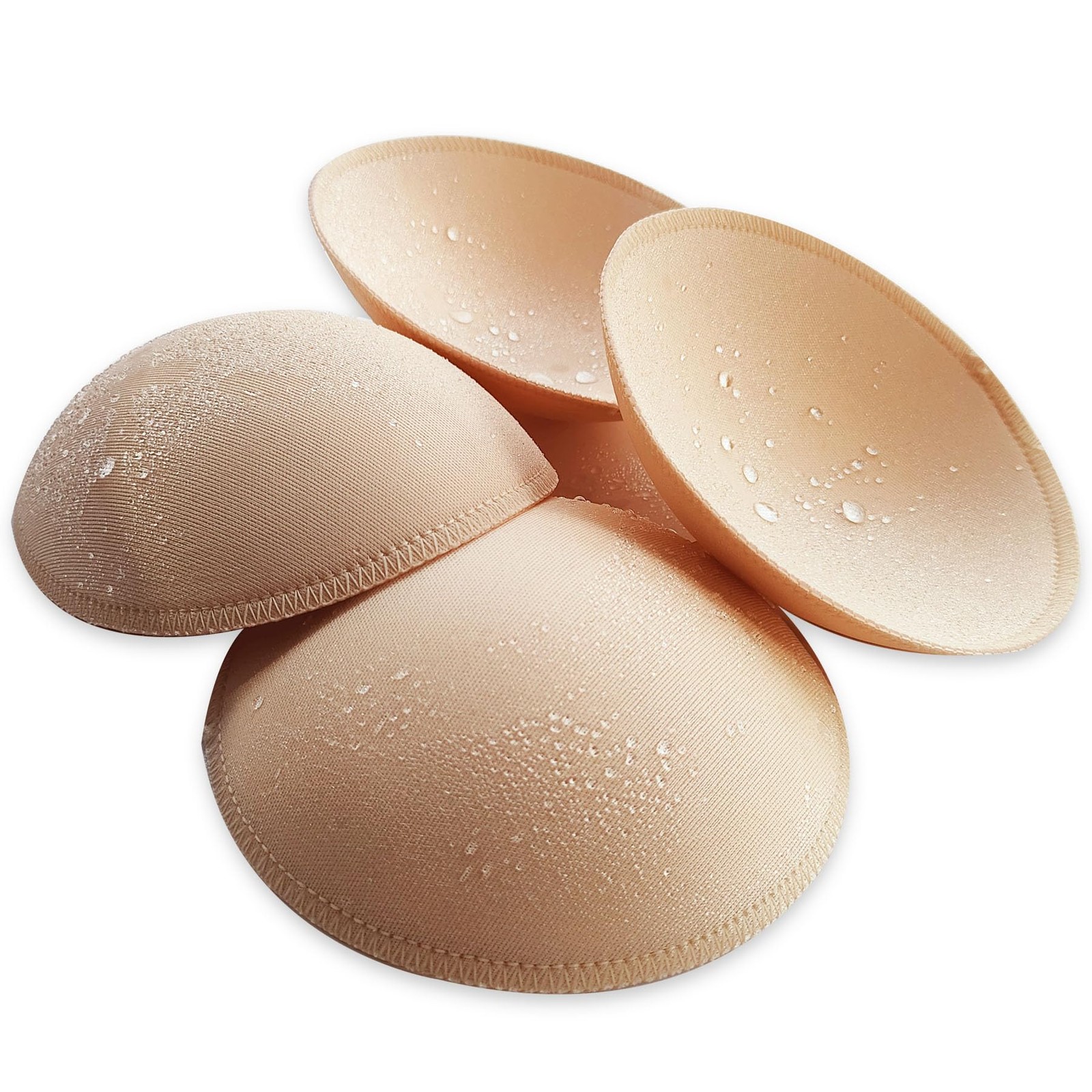 2 Pairs Women's Round Waterproof Removable Swimsuit Bra Pad Inserts, Bikini T...