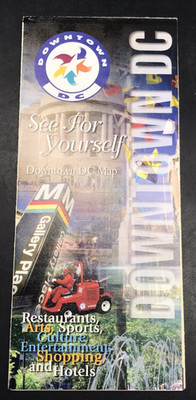 2001 Downtown Washington DC Map & Guide Brochure Shopping Business Improvement