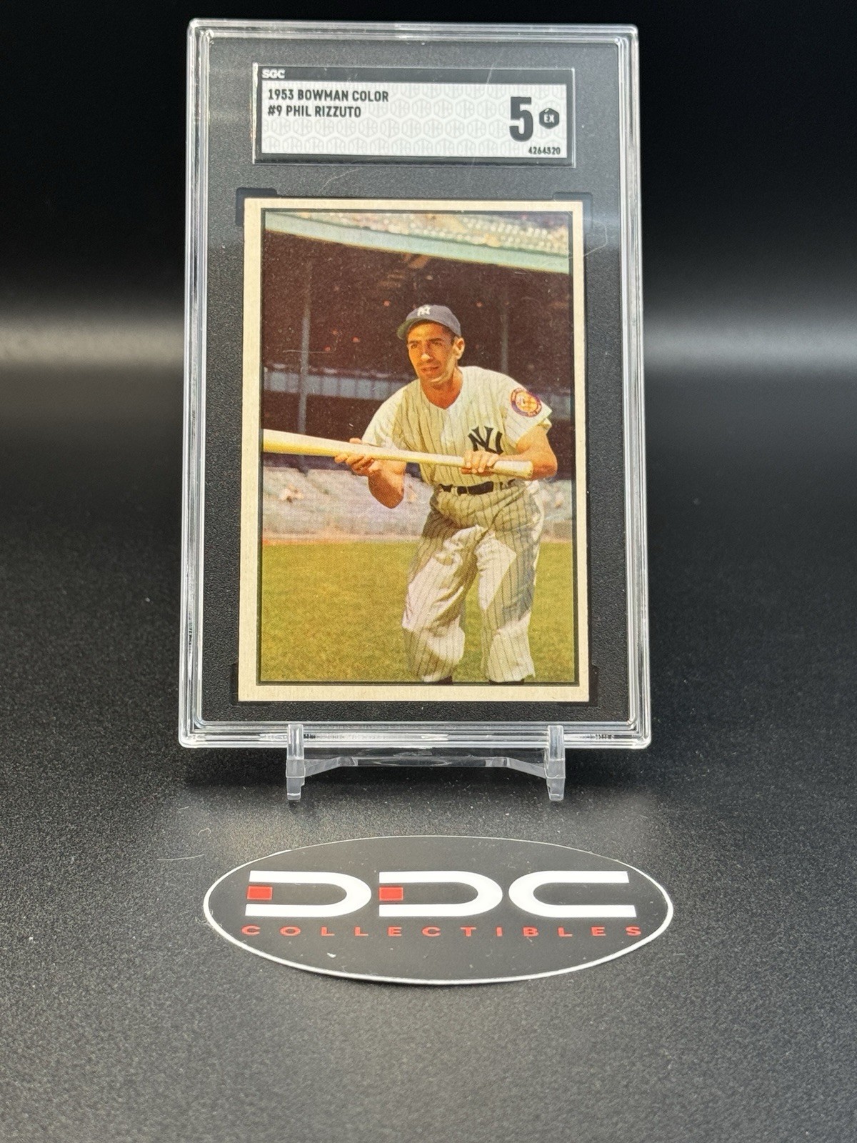 1953 BOWMAN COLOR #9 PHIL RIZZUTO SGC 5 EX HOF
