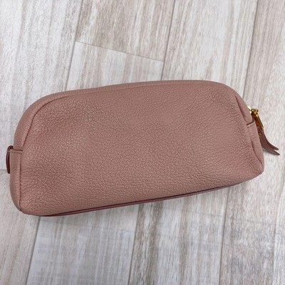 MIU MIU Pink Ribbon Pouch Bag Authentic Leather Small Crossbody