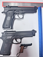 9mm M9 Beretta Jet Black Slide Action Gun Pistol Jet Torch Lighter USA 1:1 Big