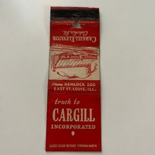 Truck to Cargill Incorporated East St. Louis IL Vintage Matchbook Cover SMB17-5