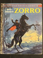 Vintage A Little Golden Book Walt Disney s ZORRO D68 .25 1958 A 4219