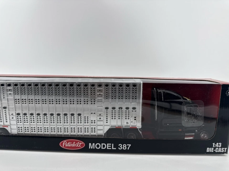 Camión de transporte de ganado Ray Peterbilt 387 fundido a presión 1:43 nuevo Foto 2 de 4