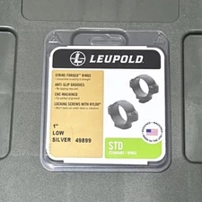 LEUPOLD STD 1" LOW SILVER 49899 Scope Rings Standard USA