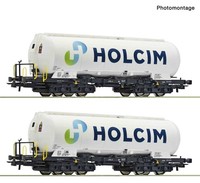 Roco 6600233 H0 DC 2-Tlg. Set: Silowagen, Holcim, Ep. VI