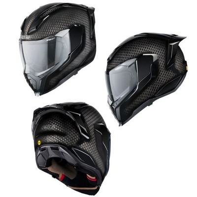 Icon Ultraflite Carbon MIPS Full Face Street Motorcycle Black Helmet - Pick Size