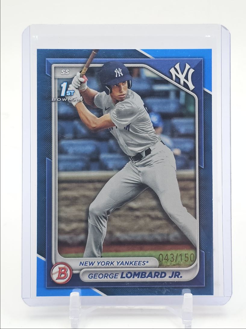GEORGE LOMBARD JR. 2024 BOWMAN 1ST BLUE BORDER NEW YORK YANKEES /150 Q2283