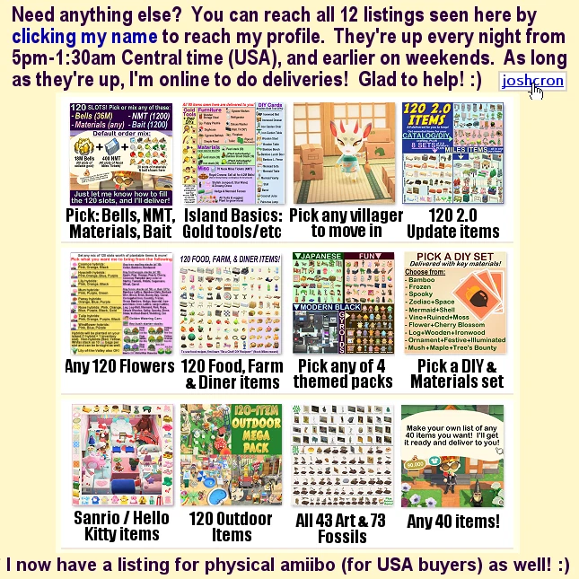 Pick/Mix: Bells, Nook Miles Tickets etc- 120 SLOTS! Animal Crossing:New Horizons - Image 2 of 2