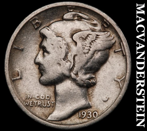 1930 Mercury Dime- Silver- Scarce Better Date No Reserve #J4118