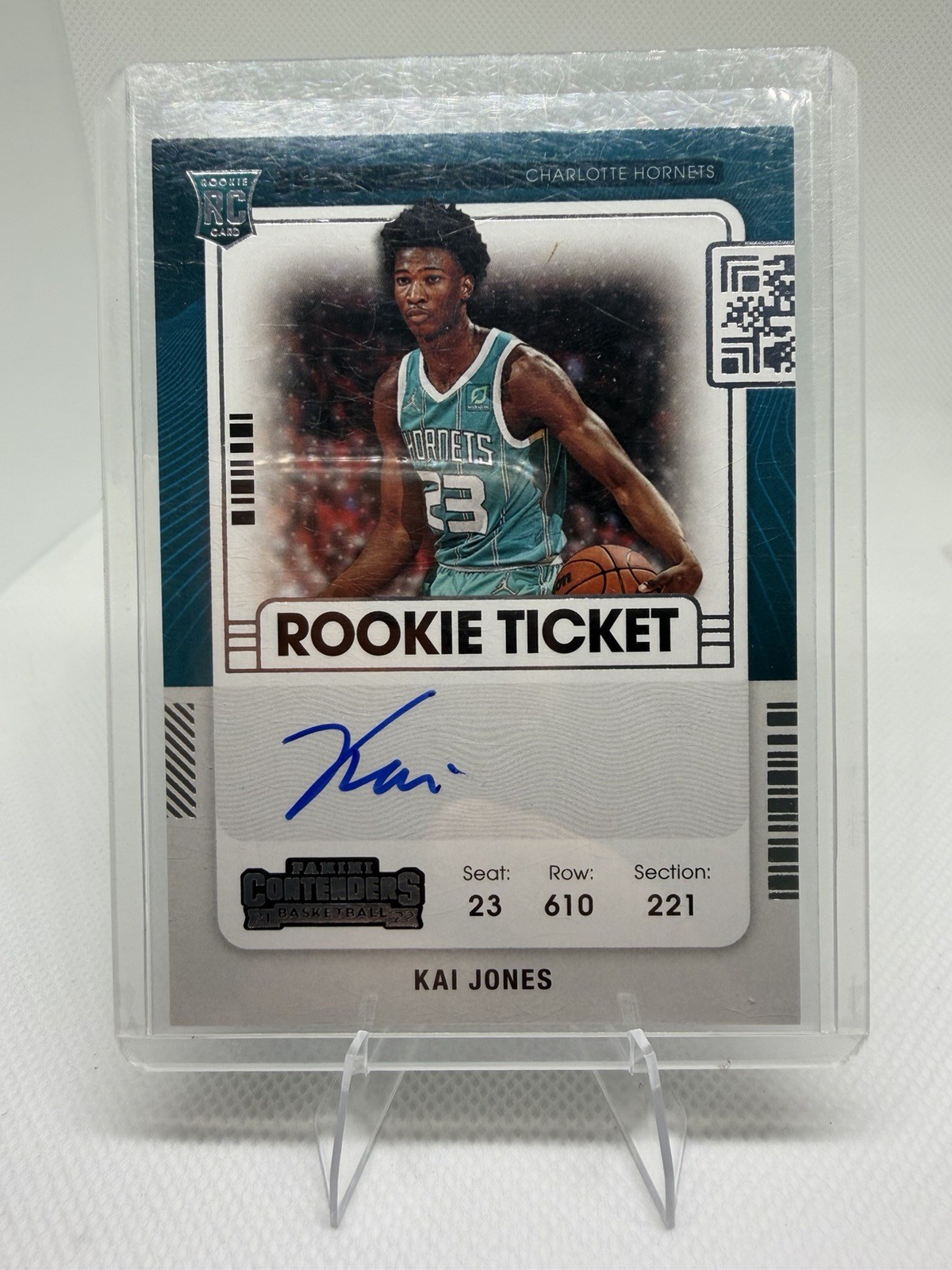 2021-22 Panini Contenders AUTO - Kai Jones #119  Charlotte Hornets (RC)