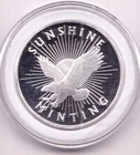 SUNSHINE MINTING - ONE OUNCE FINE SILVER ROUND 999 IN CAPSULE