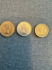 Great Britain Coin Lot 1962 3 Pence 1965 Half Penny 1969 5 New Pence QEII