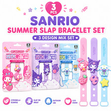 Kids Scented Slap Bracelet Set 3pcs Outdoor Summer Wristband Korea
